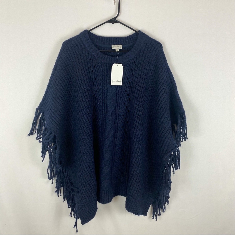 Wonderly Open Knit Poncho‎ Sweater